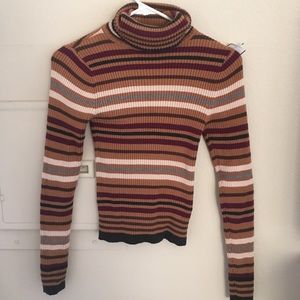 Vintage Striped Turtleneck